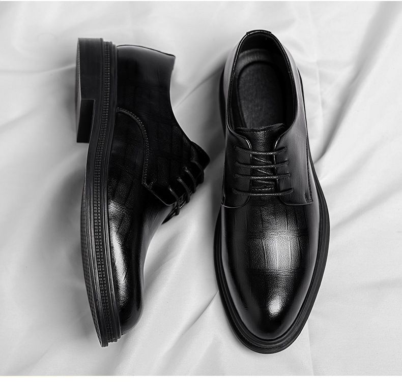 Männer fir geschäftlech formell Kleedung, britesch Stil Casual Héicht Erhéijung, 8cm Kostüm, Schong fir Hochzäitslieder Schong_voghion.com