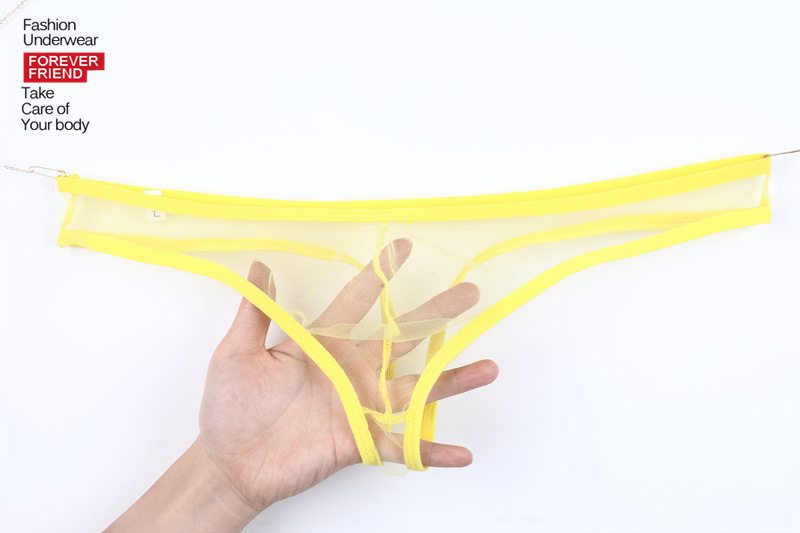 Intimo da uomo in rete che modella la prospettiva pantaloni da uomo a vita bassa borsa di grandi dimensioni trench perizoma intimo da uomo_voghion.com