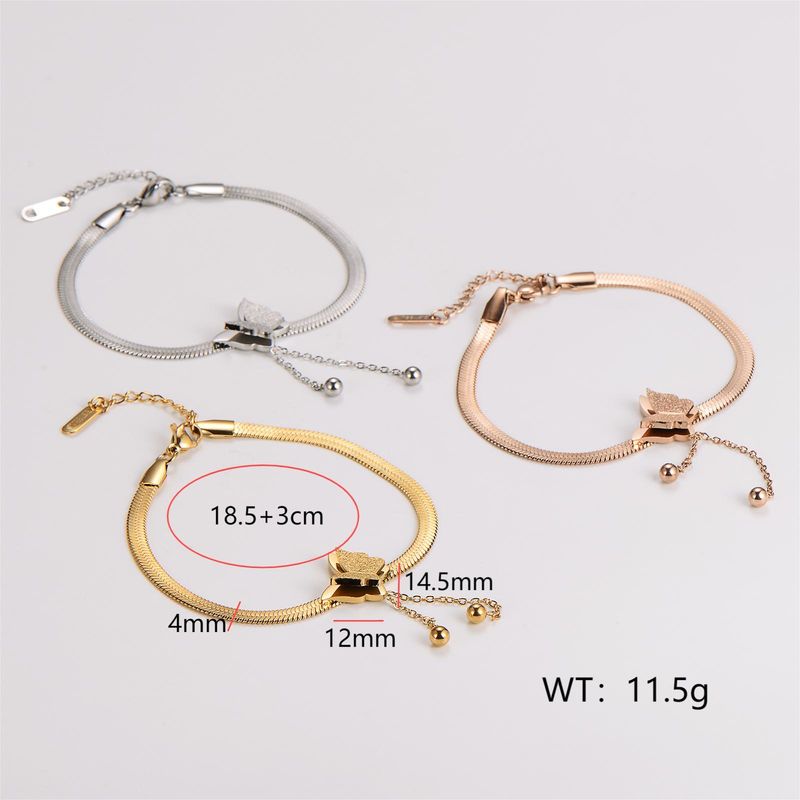 Classic Style Butterfly 304 Stainless Steel Bracelets In Bulk_voghion.com