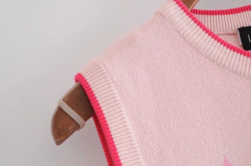 Camiseta de tirantes de punto versátil de moda para mujer de verano 2024_voghion.com