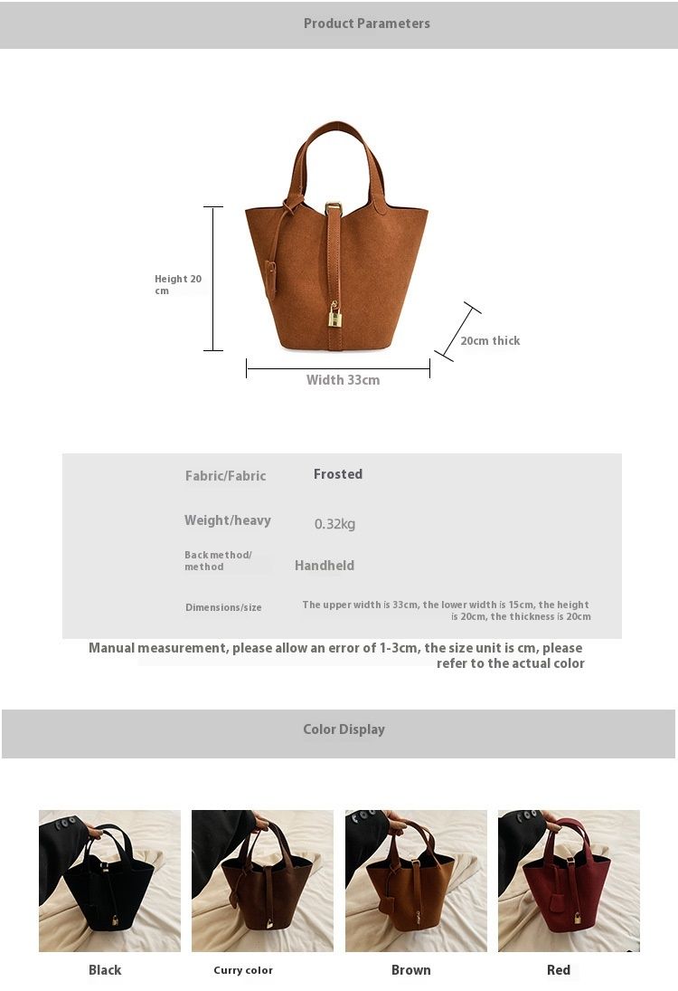 Leichter Luxus-Eimer mit mattiertem Nischendesign, neue trendige Mutter-Kind-Tasche, stilvolle Handtasche_voghion.com