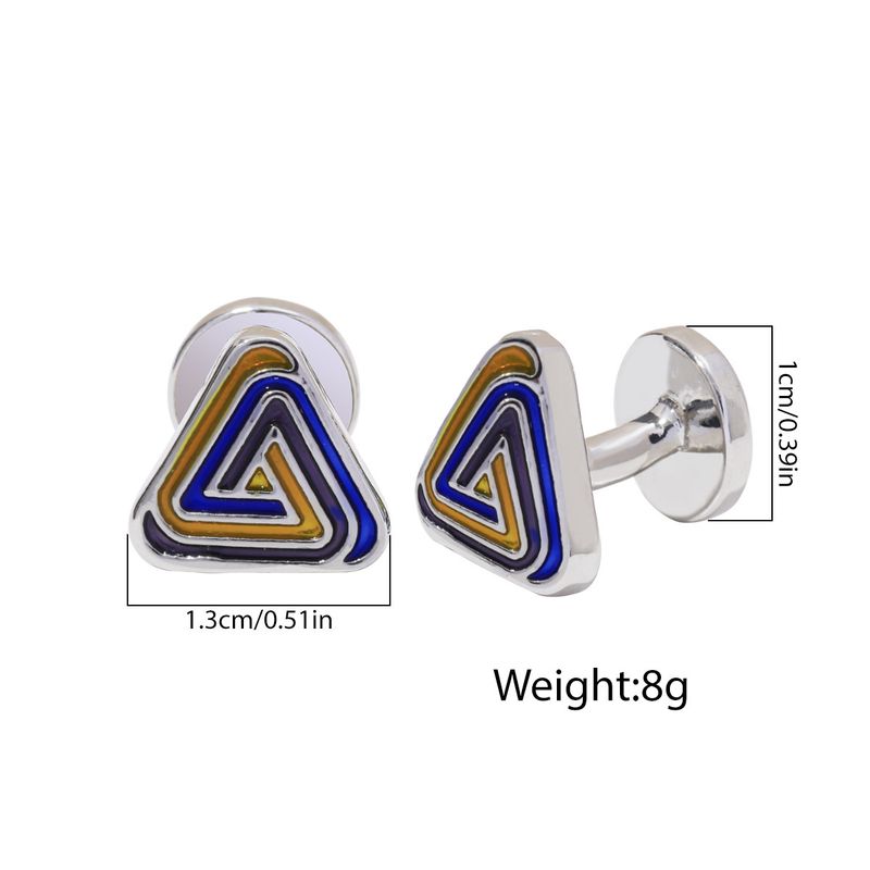 Neue dreieckige Manschettenknöpfe Business Casual Öltropfen Französische Manschetten Herrenhemd Anzug trendige Manschettennägel_voghion.com