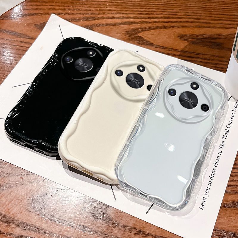 X9 Case Transparant Krullend Golvend Frame Zacht TPU Transparante Hoes Voor Honor X9a X9c X9b Schokbestendige Mobiele Telefoon Capa Coque_voghion.com