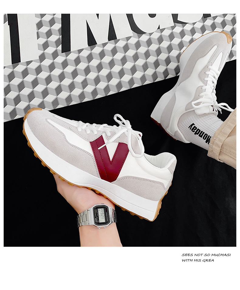 2023 primavera nova cintura pequena forrest gump sapatos masculinos estilo coreano na moda guarda-chuva pano esportes sapatos casuais masculinos de uma peça grátis_voghion.com