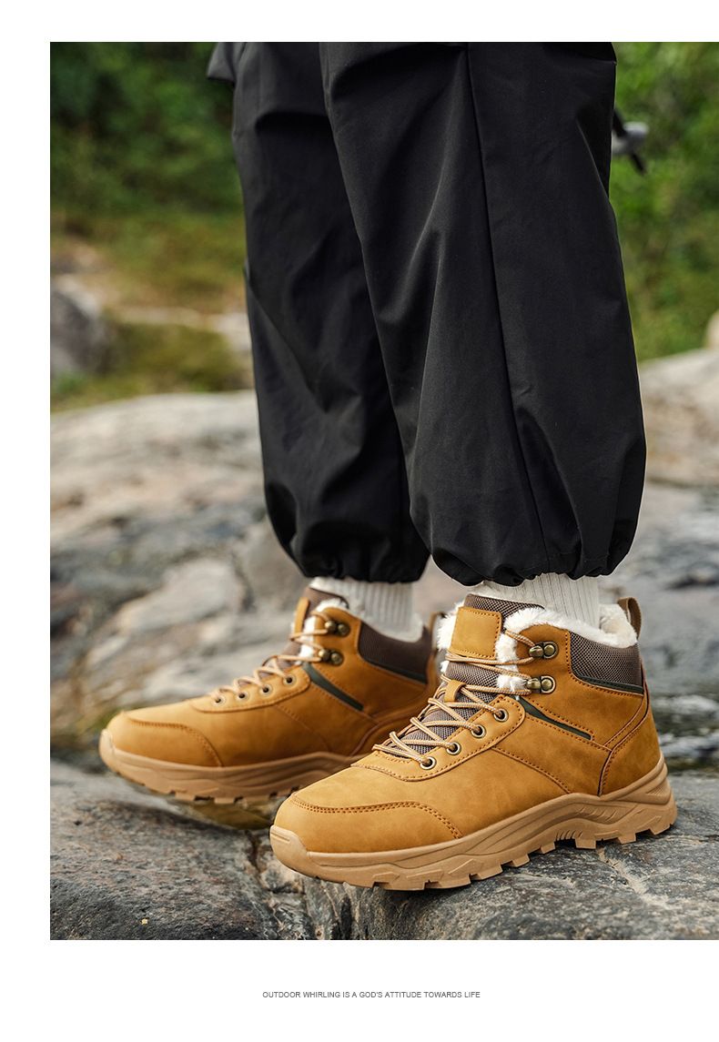 Winterschuhe aus Baumwolle, warme Herren-Schneestiefel, Outdoor-Wander- und Bergsteigerschuhe, kältebeständige Winterstiefel_voghion.com