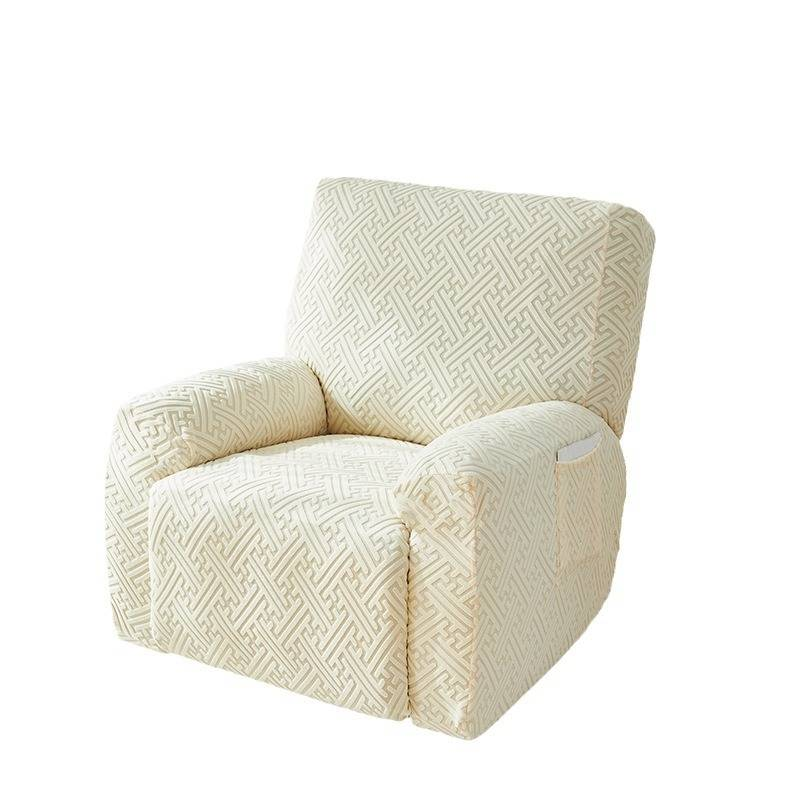 Fodera per divano Chihuashi semplice e moderna in tinta unita, fodera per poltrona reclinabile singola multifunzionale all-inclusive in jacquard spazzolato per il tempo libero_voghion.com