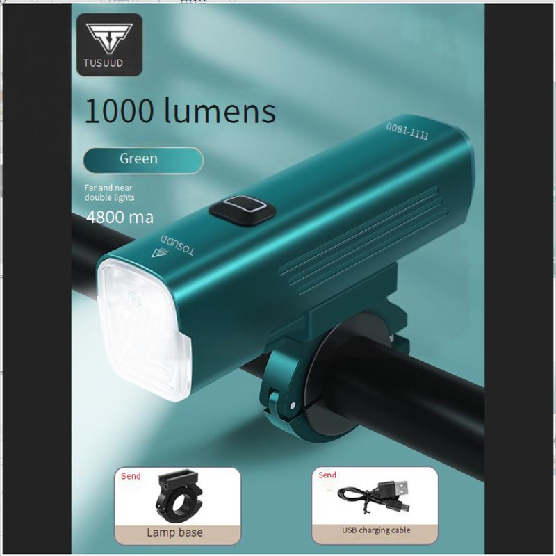 Deportes y entretenimiento Faro de montaña para ciclismo nocturno Linterna recargable Impermeable Equipo de ciclismo Accesorios_voghion.com