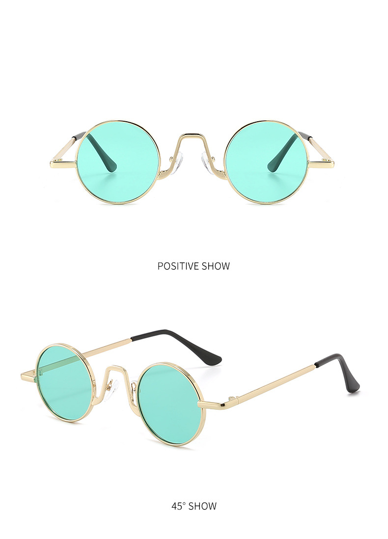 Unisex Prince Mirror Steampunk Retro Kleine runde Sonnenbrille Kleine Sonnenbrille mit kleinem Rahmen_voghion.com