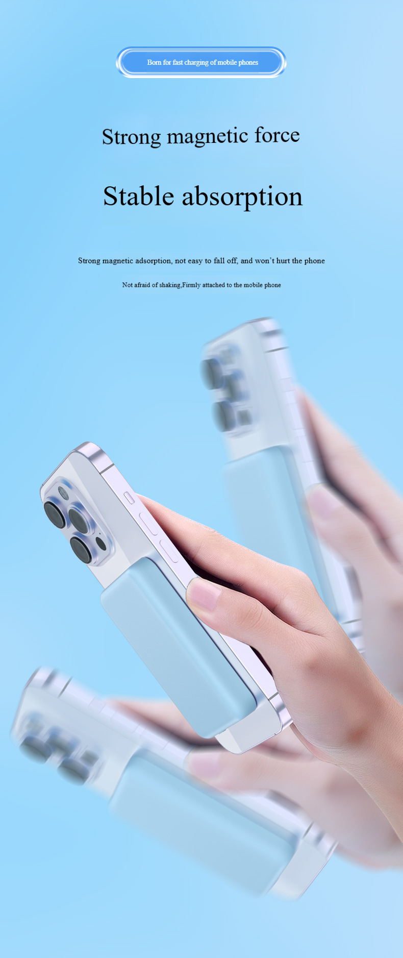 Magnetische Powerbank 10000 mAh mit PD 20 W Schnellladung – Kompatibel mit der iPhone-Serie 12/13/14/15_voghion.com