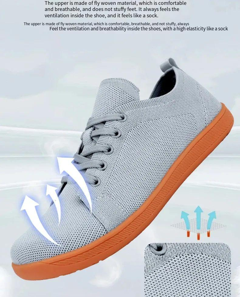 Scarpe da ginnastica da uomo a piedi nudi, con suola a caduta zero, vestibilità ampia e minimalista, relax ottimale 240627_voghion.com