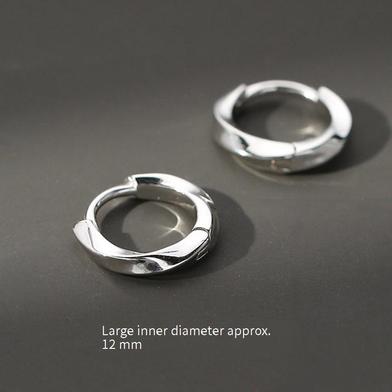 Orecchini Hip Hop da uomo - Orecchini a cerchio in argento e nero di alta qualità per uomo (piccoli/grandi) - Stile urbano audace - Design minimalista unisex_voghion.com
