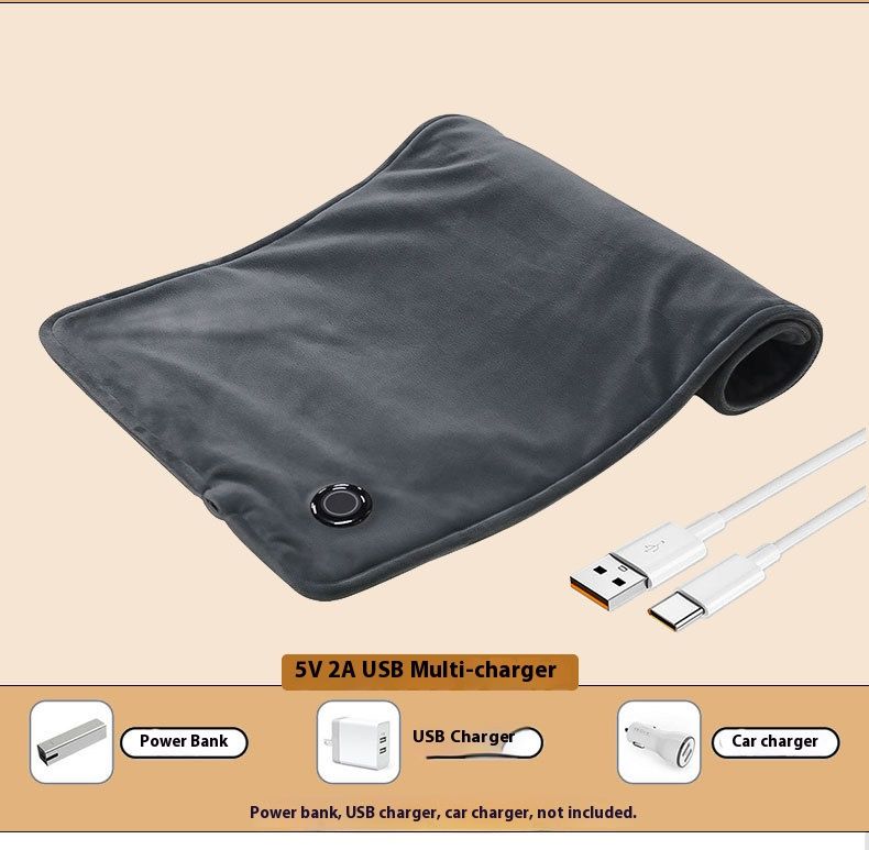 Manta térmica USB: manta eléctrica de calentamiento rápido con 3 temperaturas, portátil, de bajo voltaje (5 V), para el hogar, la oficina y viajes._voghion.com