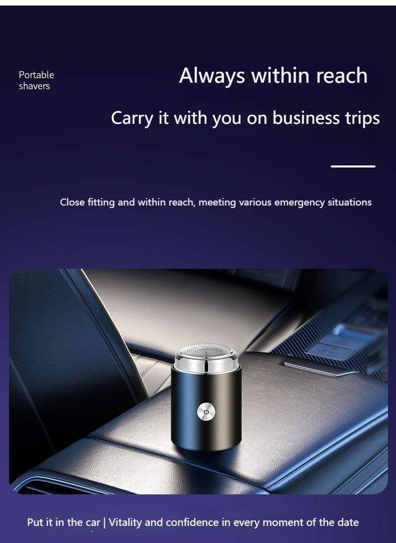 Rasoio elettrico a 3 lame per uomo - Rasoio compatto ricaricabile tramite USB con testine flottanti e autonomia di 60 minuti (nero, impermeabile, adatto ai viaggi)_voghion.com