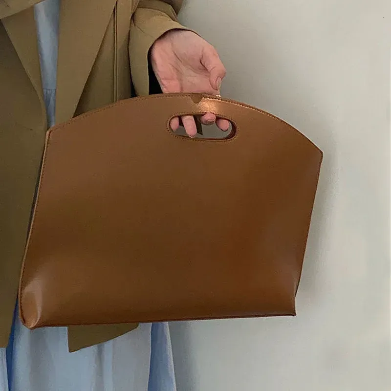 Womens Handbag Largecapacity File Bag Fashionable Versatile Leather Briefcase Envelope Clutch 250614l_voghion.com