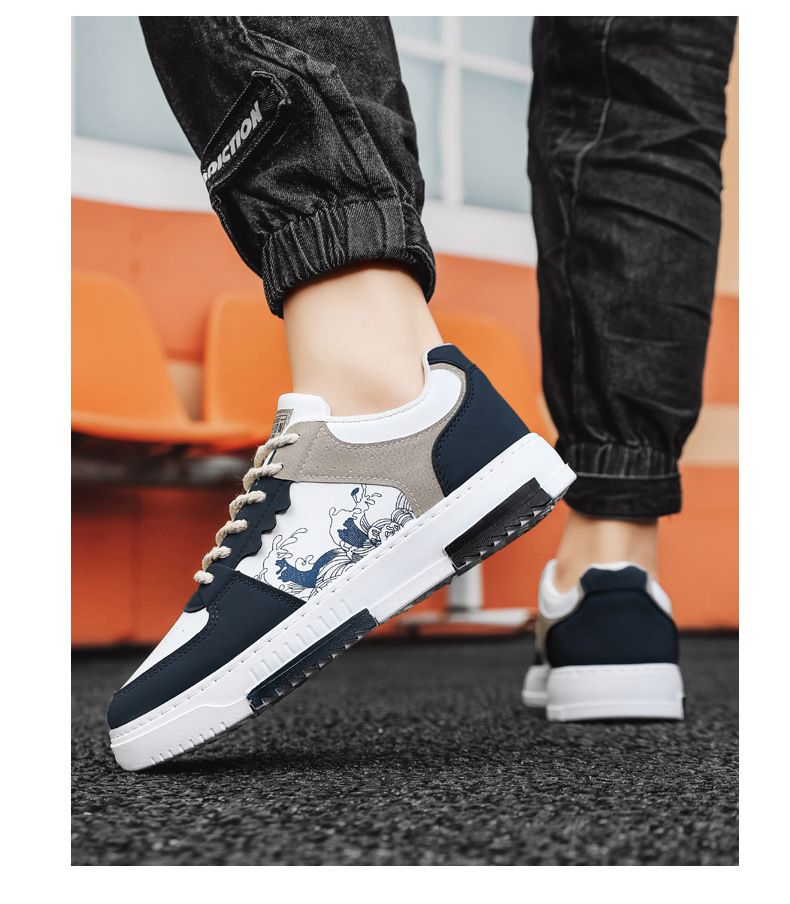 Große Größe Herrenschuhe Außenhandel 45-48 Neue Board Schuhe Trendy Vielseitig Weiche Sohle Sport Und Freizeit weiße Schuhe_voghion.com