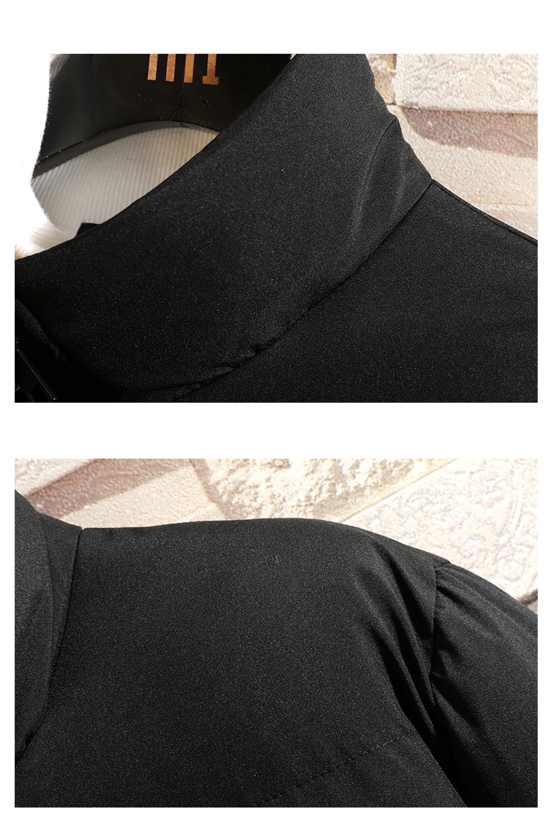 Herrenbekleidung Herrenjacke mit Baumwollpolsterung, Daunenjacke, Kurzmantel, trendige, verdickte Stehkragenjacke mit Baumwollpolsterung_voghion.com