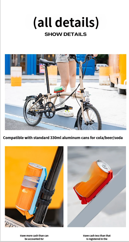 ANTUKE Supporto universale per bicicletta in plastica per lattine per bevande da ciclismo, per mountain bike, con posizionamento fisso e stabile_voghion.com