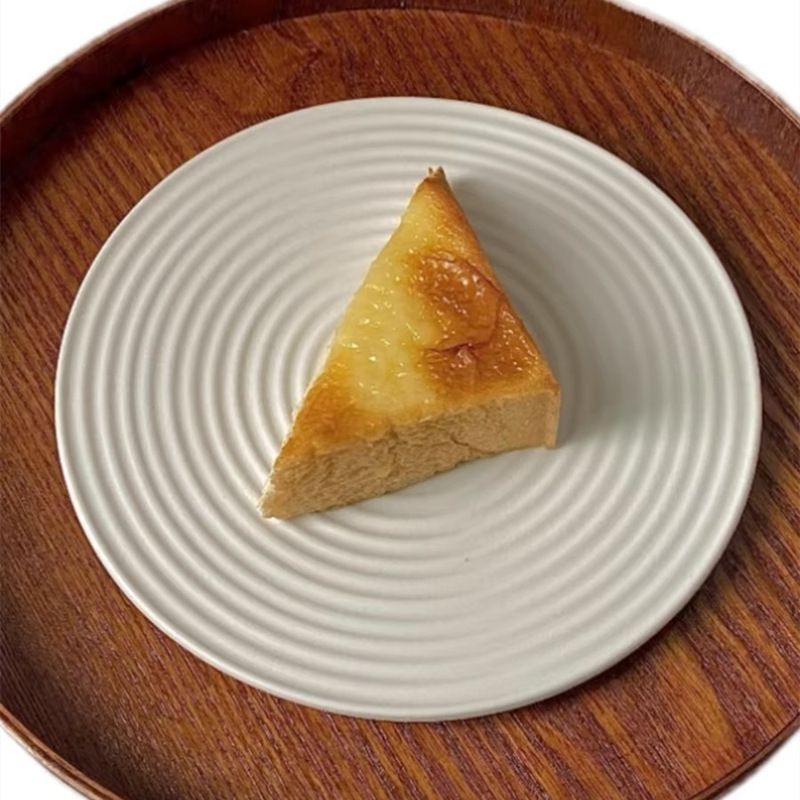 Piatto espositivo per torta e pane in ceramica minimalista a tinta unita_voghion.com