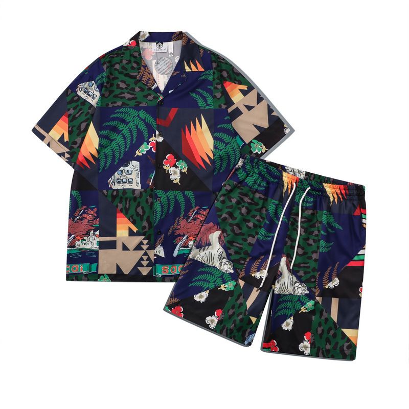 Set di pantaloncini da camicia hawaiani con risvolto stampato digitale 3D a maniche corte casual da spiaggia estivi da uomo_voghion.com