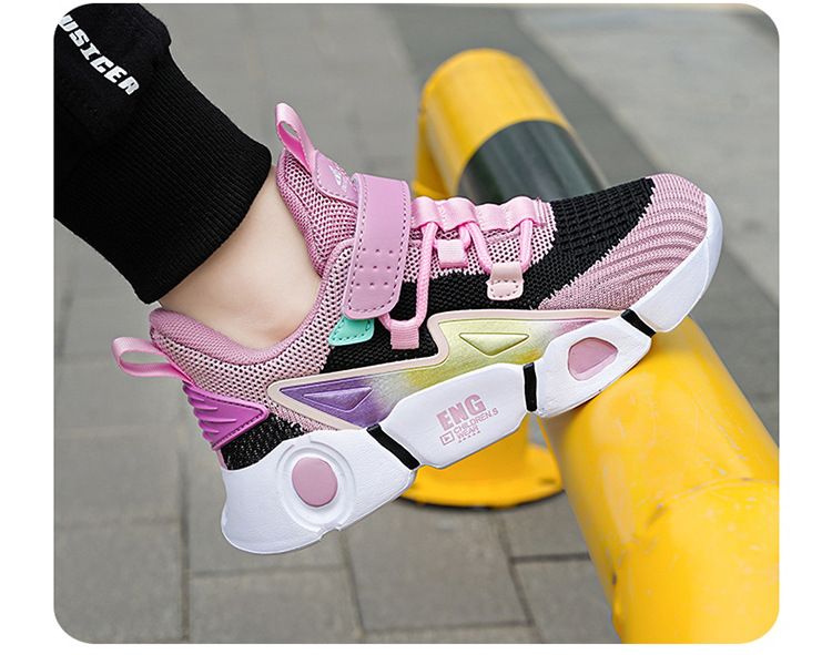 Kinderschuhe Mädchen Sportschuhe Trendy Schuhe 2024 Frühjahr und Herbst Neue Jungen Leichte Laufschuhe mit weicher Sohle für mittlere und große Kinder_voghion.com