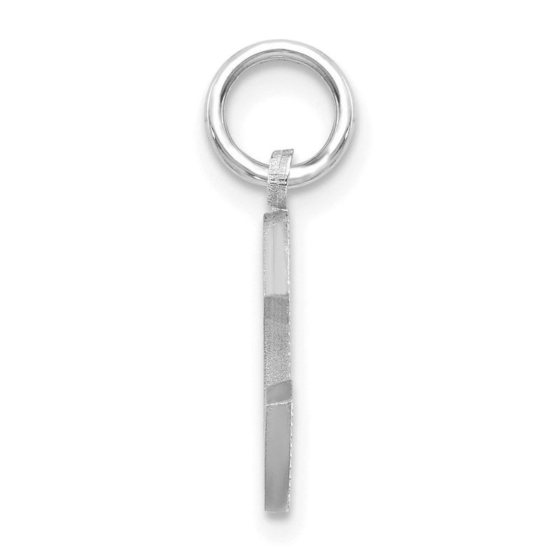 14KW Satin Diamond-cut Letter C Initial Charm_voghion.com