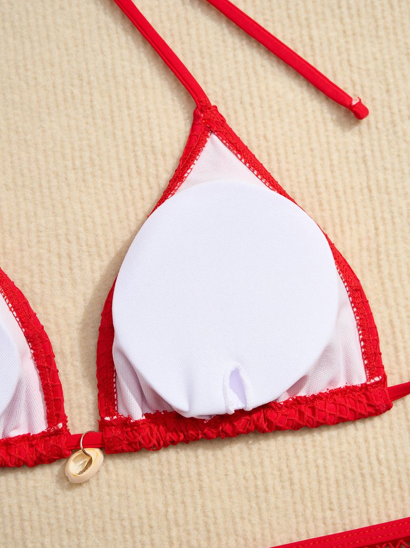 Vêtements pour femmes maillot de bain bikini maillot de bain bikini fendu trois pièces pour femmes_voghion.com