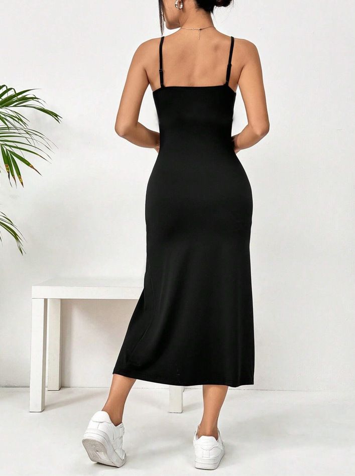 Women's Clothing Suspender Wrap Chest High Slit Leopard Print Hip Long Dress_voghion.com