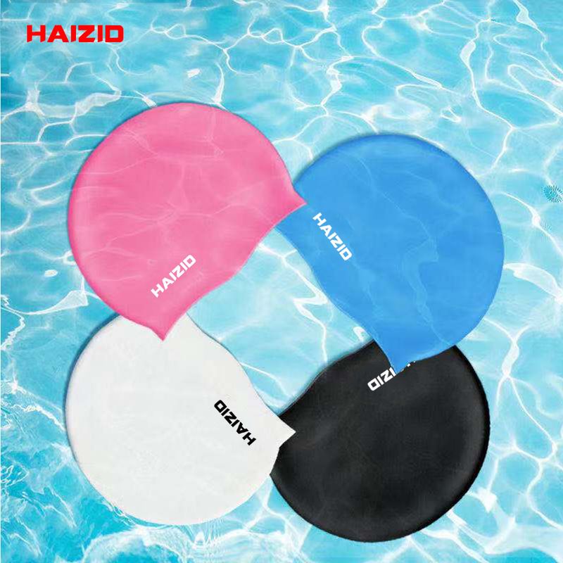 New Style For Long Hair Silicone Waterproof Swimming High Elasticity Non-Tightening Unisex Swim Cap_voghion.com