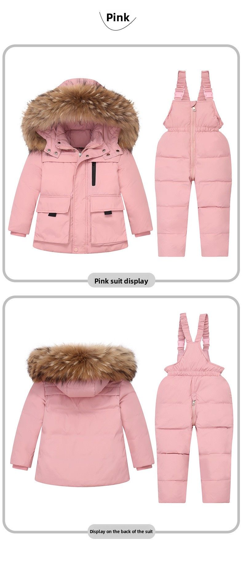 Piumino per bambini 2025, neonato, 1-5 anni, ragazzi e ragazze, nuovo set invernale in due pezzi, top + tuta_voghion.com