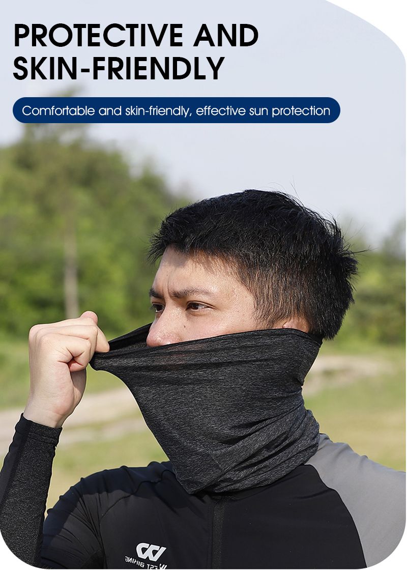 WEST BIKING Couvre-visage de cyclisme Masque d'été frais Bandana en soie glacée Vélo Moto Écharpe Randonnée Extérieur Protection UV Equi_voghion.com