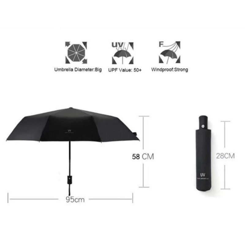 Automatic Folding Umbrella UV Windproof Auto Open Close One Handed Foldable Umbrella Portable Windproof Rain Umbrella_voghion.com