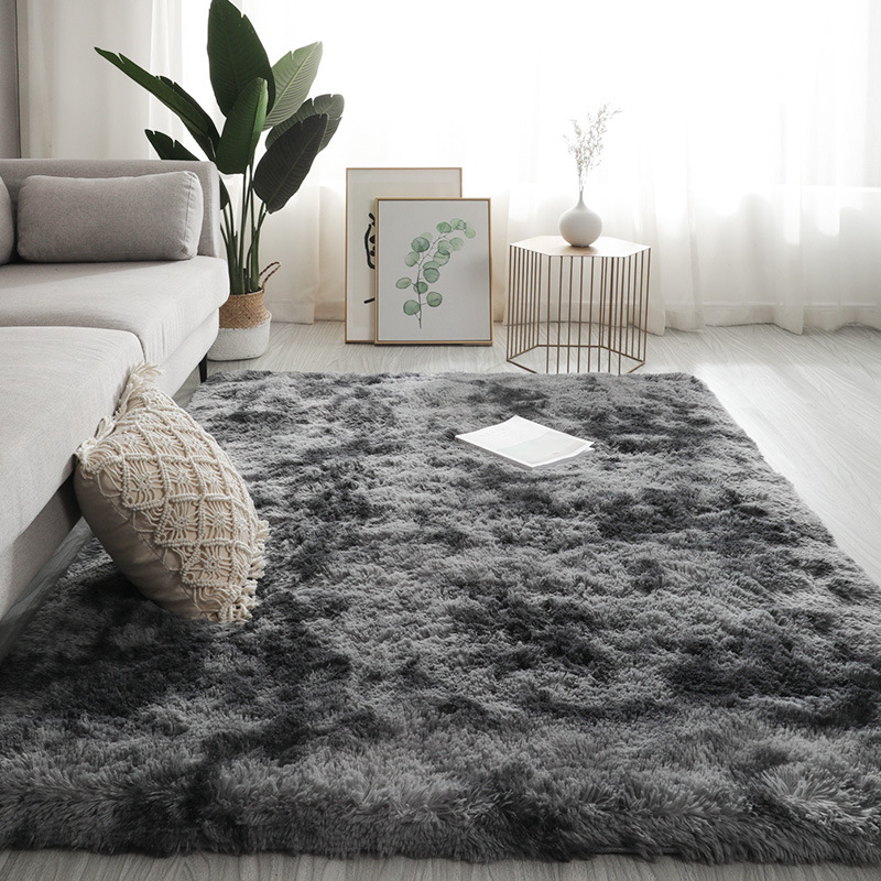 Carpet bedroom covered with Nordic ins, living room, coffee table, bedside girl room, under the bed, plush mesh red carpet floor mat_voghion.com