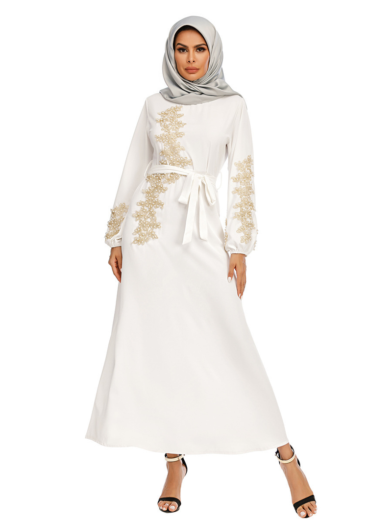 Vestido de túnica musulmana para mujer, vestido de oración Hui de manga larga de gran tamaño, ropa de mujer de túnica de Dubai_voghion.com