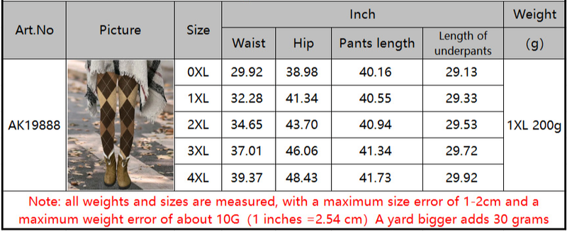 Women's large size diamond chequered printed leggings Fashion close-fitting pencil pants_voghion.com