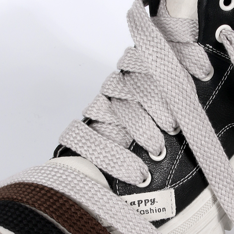 1.5cm widened shoelaces black gray brown single layer flat hat rope sports shoes board shoes shoelaces solid color casual shoelaces_voghion.com