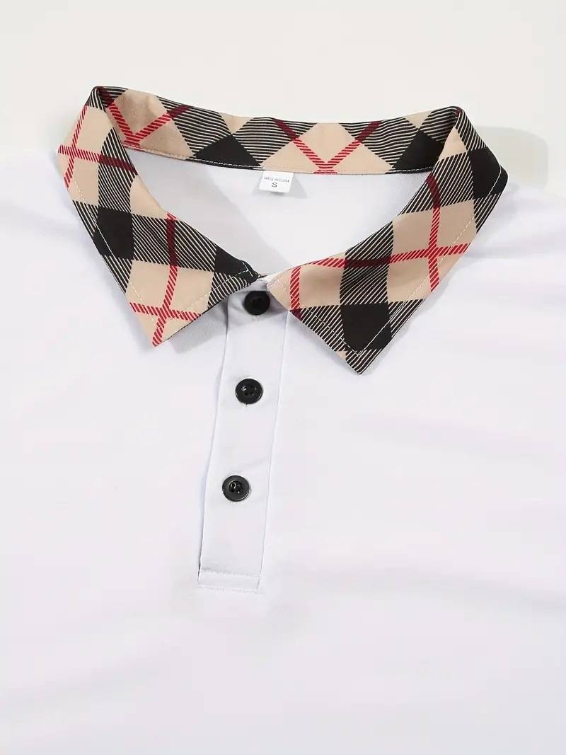 Ropa de hombre, moda de negocios, camiseta de manga corta, polo ajustado para hombre, top con botones_voghion.com