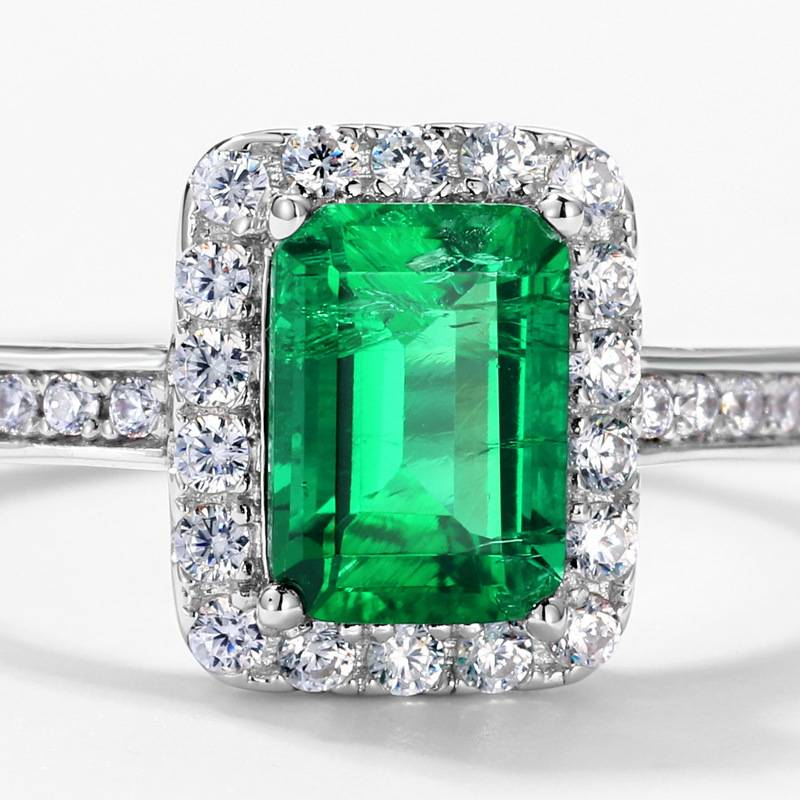 S925 Silber Ring Weibliche Kultiviert Smaragd Retro Licht Luxus Finger Ring Edle_voghion.com