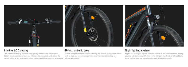 Cheevalry C29 Elektrofahrrad für Erwachsene, 750-W-Motor, 48 V, 18,6 Ah Akku, E-Bike, 29-Zoll-Reifen, 25 km/h Geschwindigkeit, Elektrofahrrad für Erwachsene_voghion.com