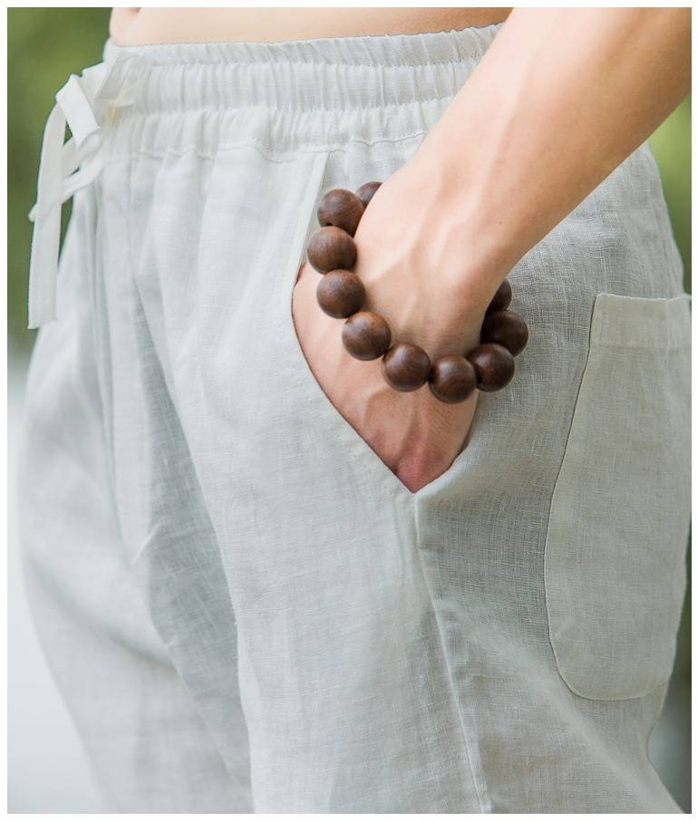 Pantalons de plage pour hommes, joggings, streetwear, pantalons de survêtement en coton et lin, pantalons décontractés, pantalons hawaïens pour vacances, pantalons longs d'été amples_voghion.com