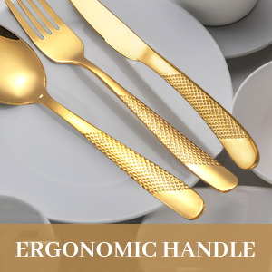 Bestekset roestvrij staal, servies, vacuüm, titanium plating, messen, vorken, lepels, theelepels, servies, 24-delige set_voghion.com