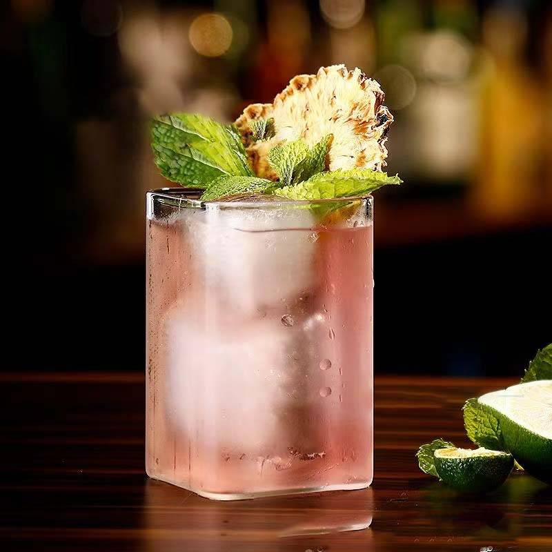 Copo de coquetel Mojito para o Dia da Páscoa, fundo fino, reto, cristal, onda alta, vidro de borosilicato, resistente ao calor, copo para suco_voghion.com