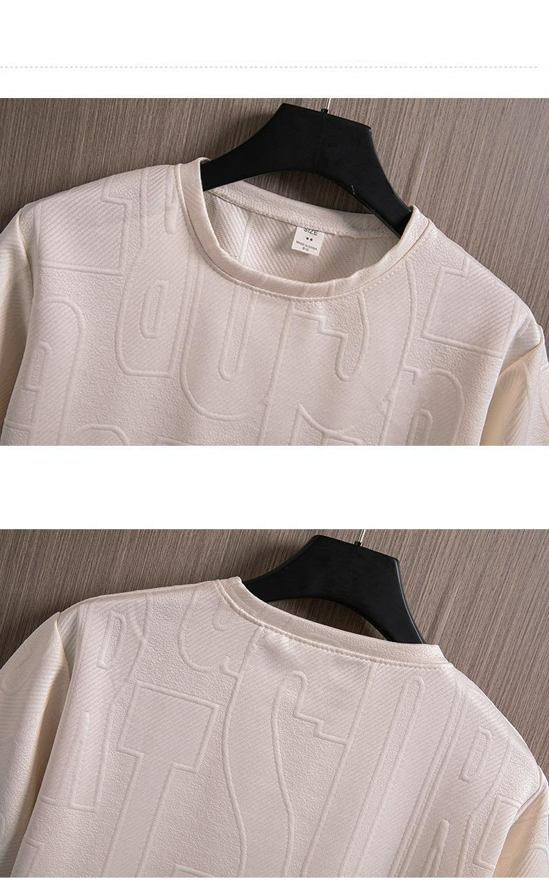 Costume deux pièces en jacquard épais à manches courtes pour homme, décontracté, ample, grande taille, tendance, marque, assorti, short, pour étudiants_voghion.com