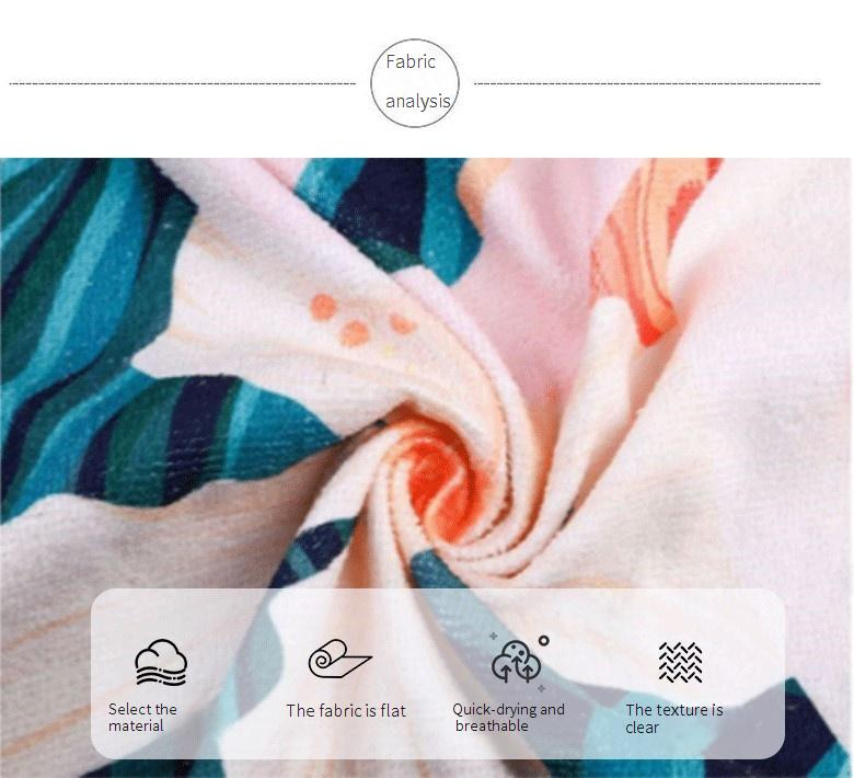 Snel drogende microvezel strandhanddoek - Extra groot, lichtgewicht en absorberend met full-print design voor zwemmen, vakantie en reizen_voghion.com