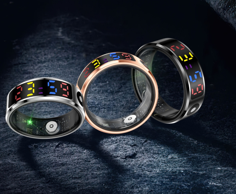 R12 Smart Ring Kleurenscherm Gezonde Ring Slaap Hartslag Bloedzuurstof Gezondheidsmonitoring Bluetooth_voghion.com