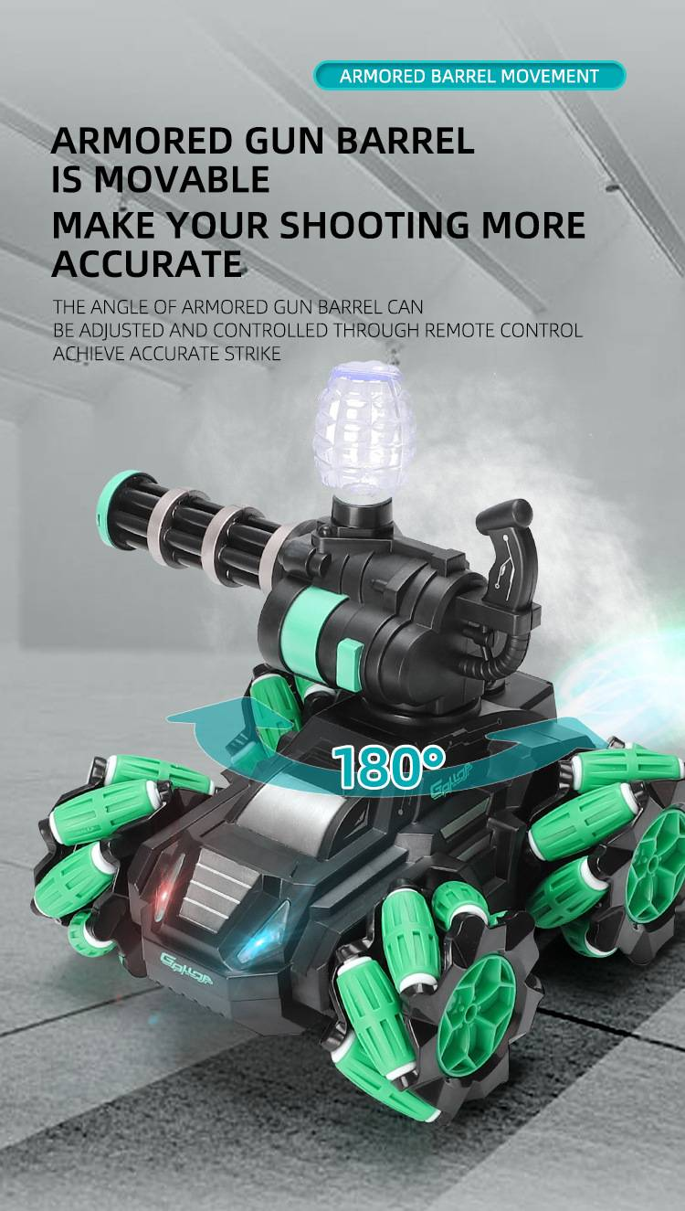 Gesture-sensing Handle Remote-controlled Tank – A Remote-controlled Vehicle With Music, Spray And Light Effects, A Tank Toy Car For Children_voghion.com