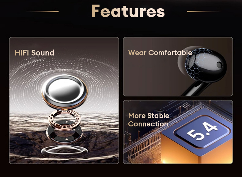 Original Original Lenovo LP23 Wireless Bluetooth 5.4 Earphones HiFi Sound Headset Long Battery Life Low Latency Gaming Earbuds With Mic_voghion.com