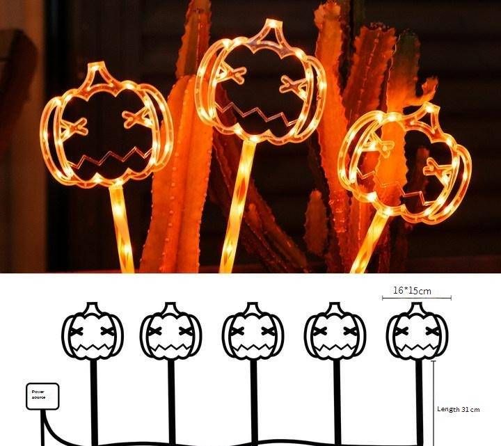 Halloween LED Suction Cup Lights - Battery & Solar Powered Spooky Decorations For Indoor/Outdoor, Window, Balcony_voghion.com