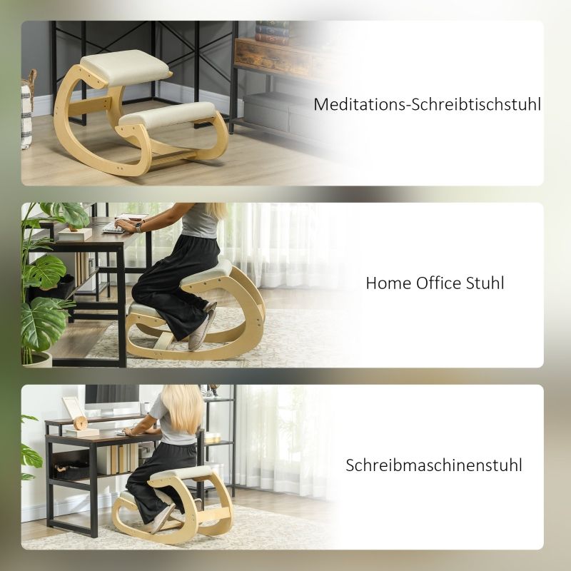 Ergonomischer Kniehocker für Homeoffice, Körperhaltung, Creme_voghion.com