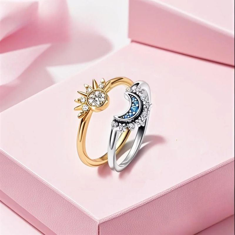 925 Silver Sun And Moon Couple Ring Set Sky Blue Sparkling Cubic Zirconia Rings Promise Fine Jewelry Gifts For Valentines Day_voghion.com