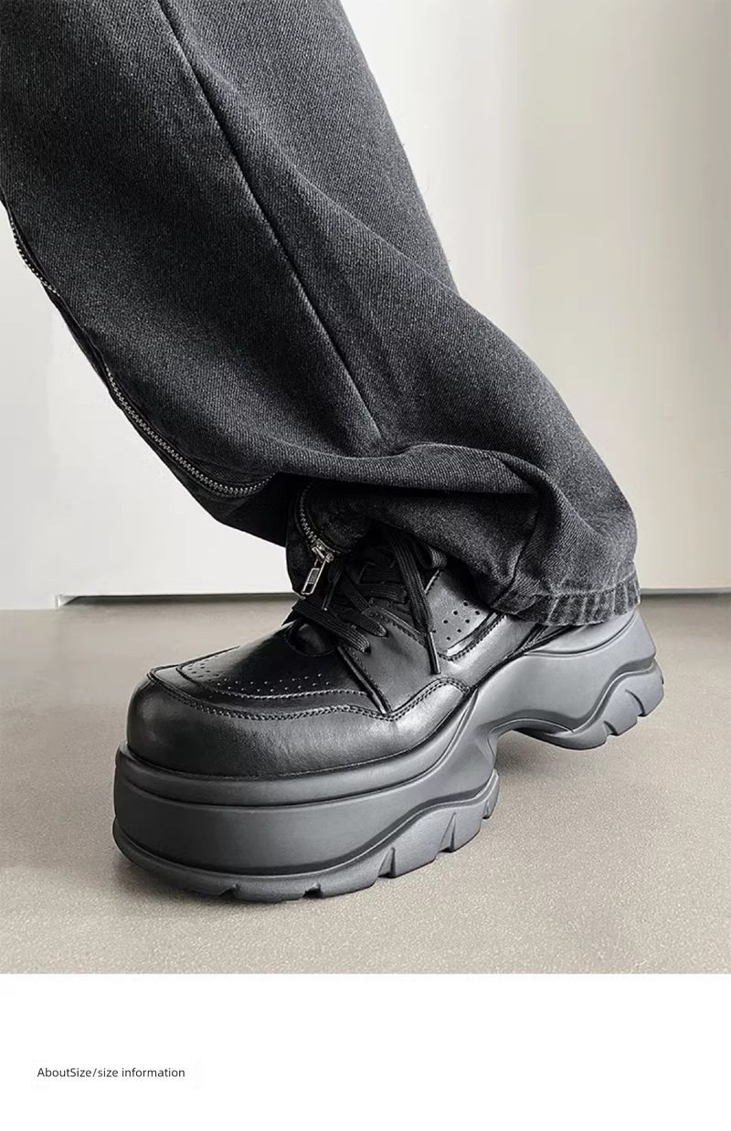 Weiche Unterseite, atmungsaktiv, 7 cm größer, schicker Sport-Derby, farblich passend, dicke Sohle, für Männer und Frauen, Freizeitschuhe für Papa_voghion.com